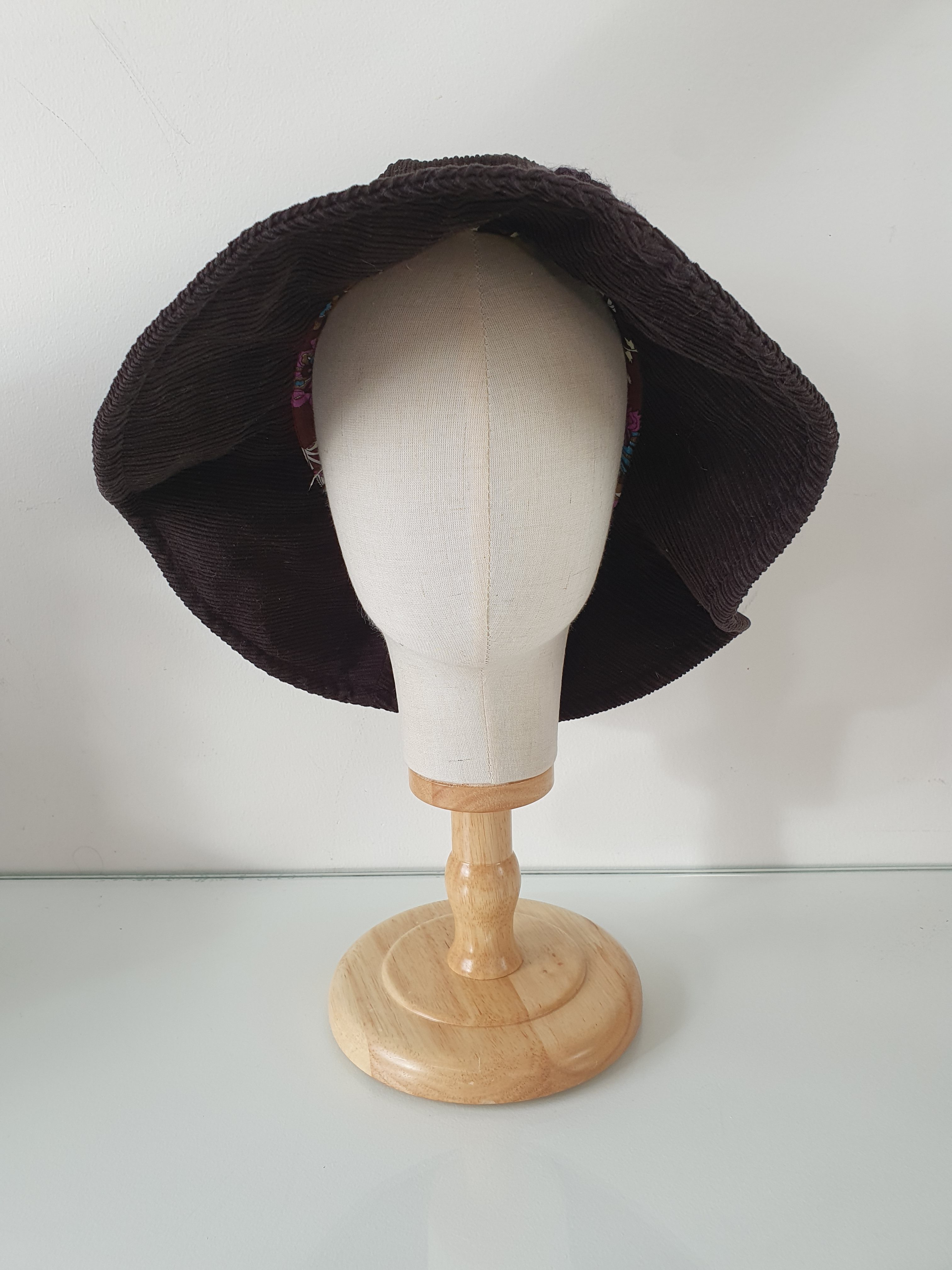 Chapeau velours marron marque Camaieu – Image 2