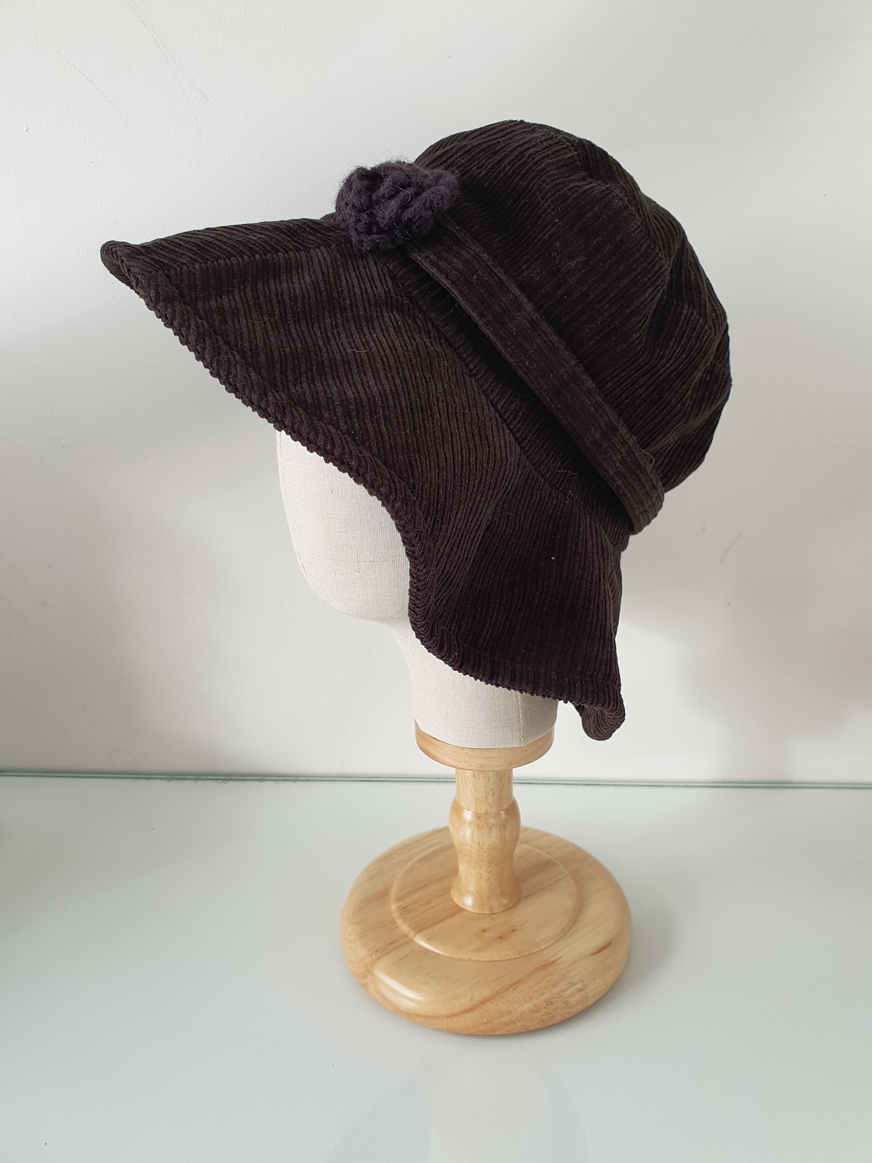 Chapeau velours marron marque Camaieu