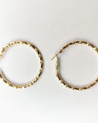 Boucles d'oreilles créoles torsadées