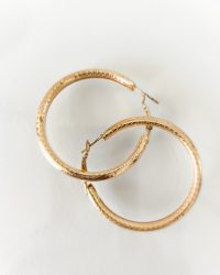 Boucles d'oreilles créoles dorées (003)