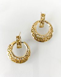 Boucles d'oreilles dorées (003)