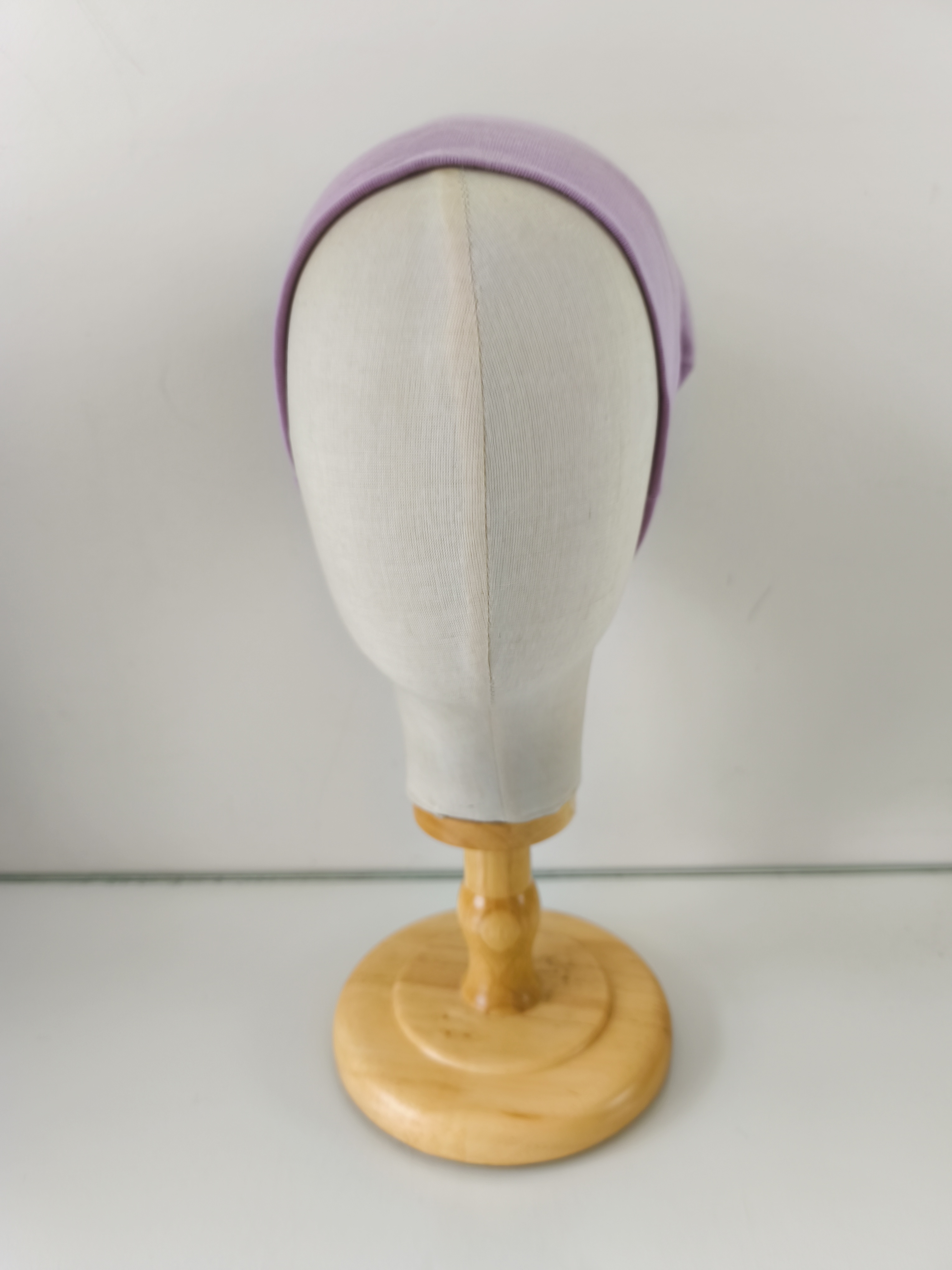 Bonnet simple violet clair coton – Image 2