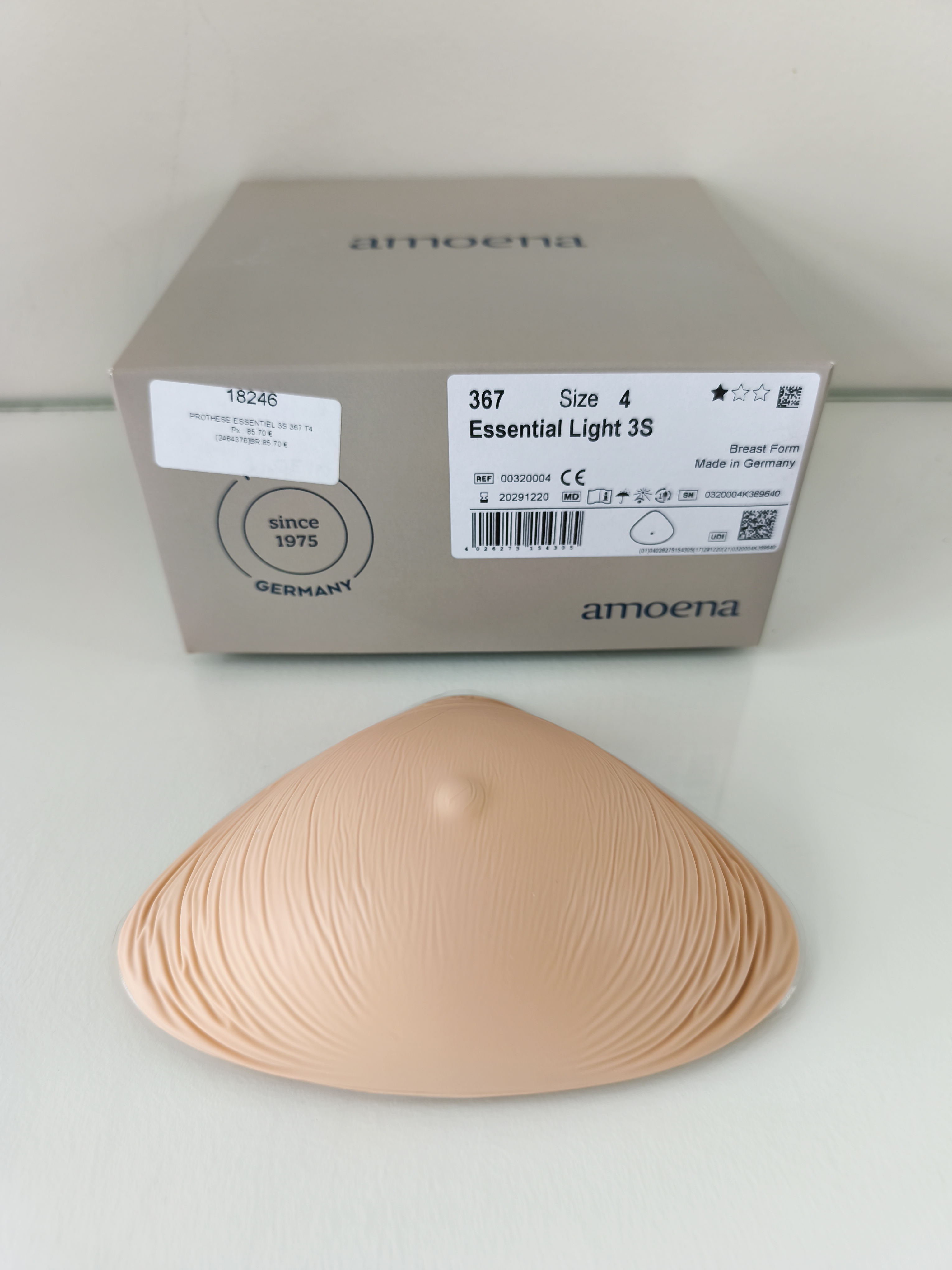 Prothèse mammaire Amoena Essential Light 3S taille 4