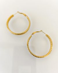 Boucles d'oreilles créoles dorées (n31)