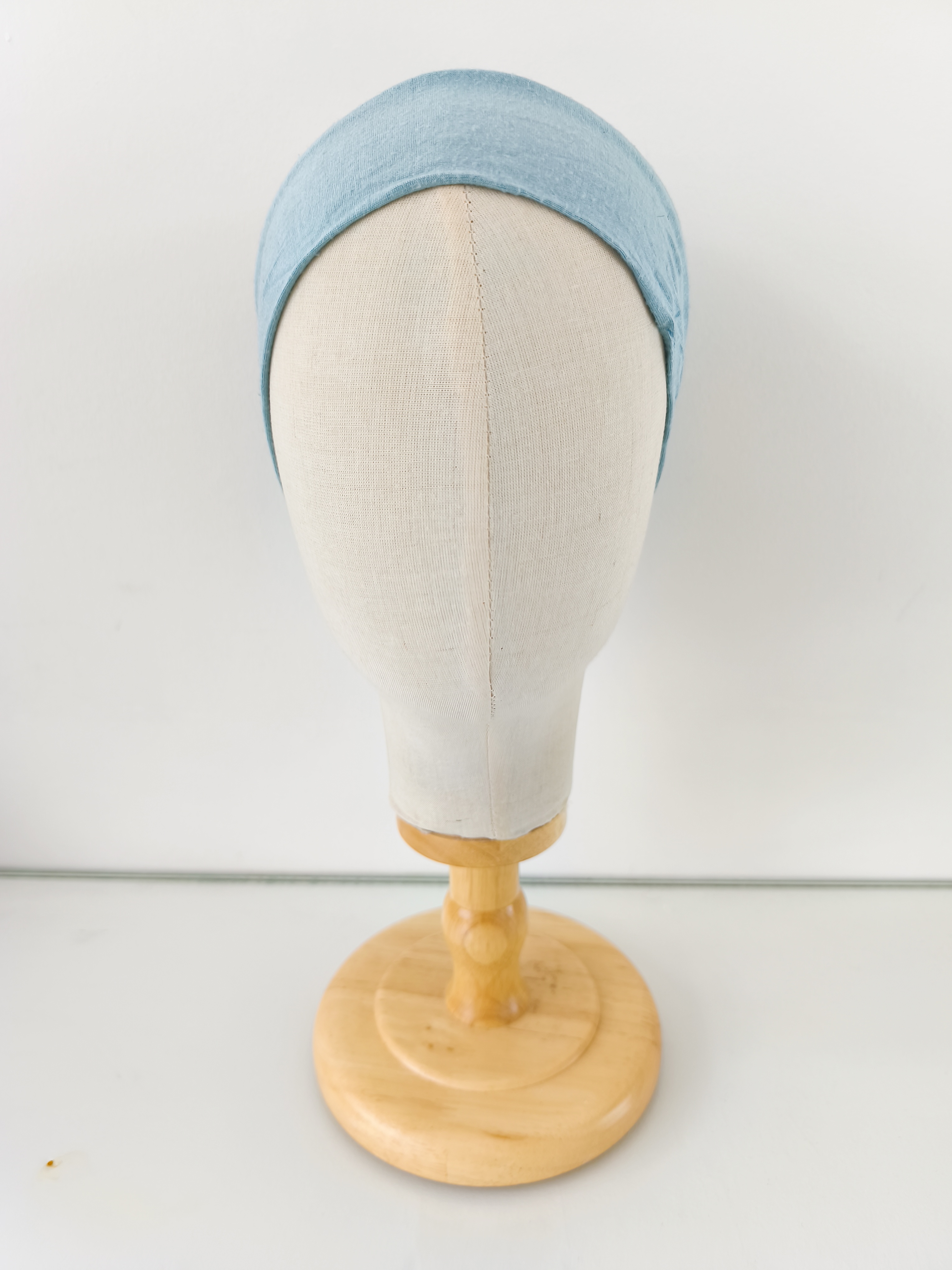 Bonnet simple bleu clair coton – Image 2