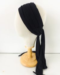 Bonnet et bandeau 2 en 1 noir marque Foudre