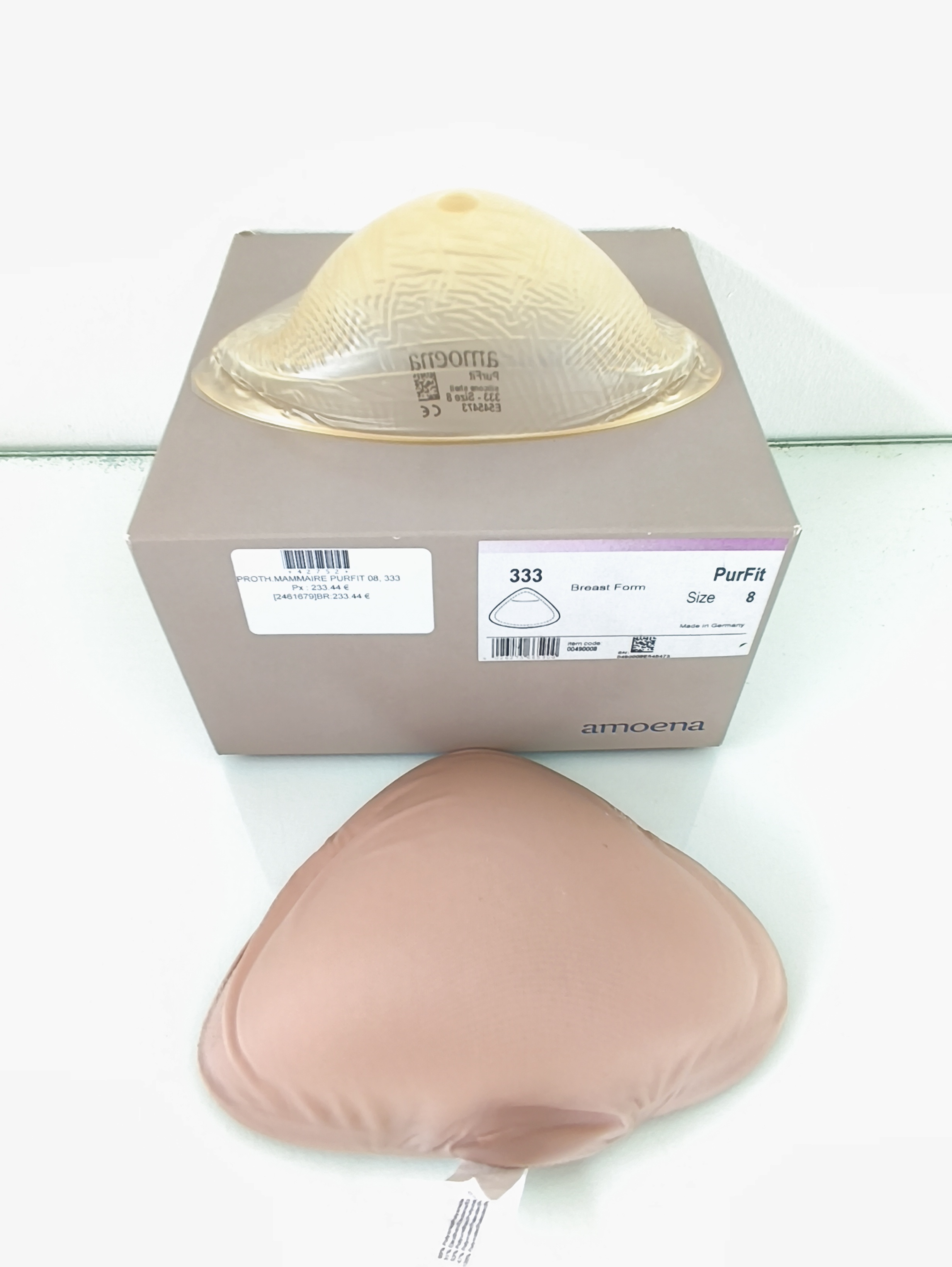 Prothèse mammaire Amoena PurFit taille 8